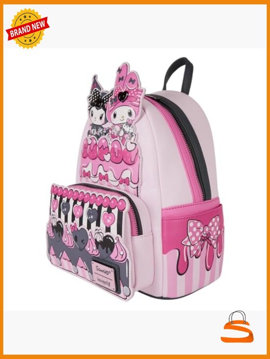 Loungefly Sanrio My Melody Kuromi Mini Backpack Faux Leather Adjustable Straps